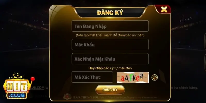 Đăng ký tài khoản cược Hit Club